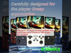 R36 max 4'' TV Classic Portable handheld open source retro game console for GBA arcade 30+ emulators